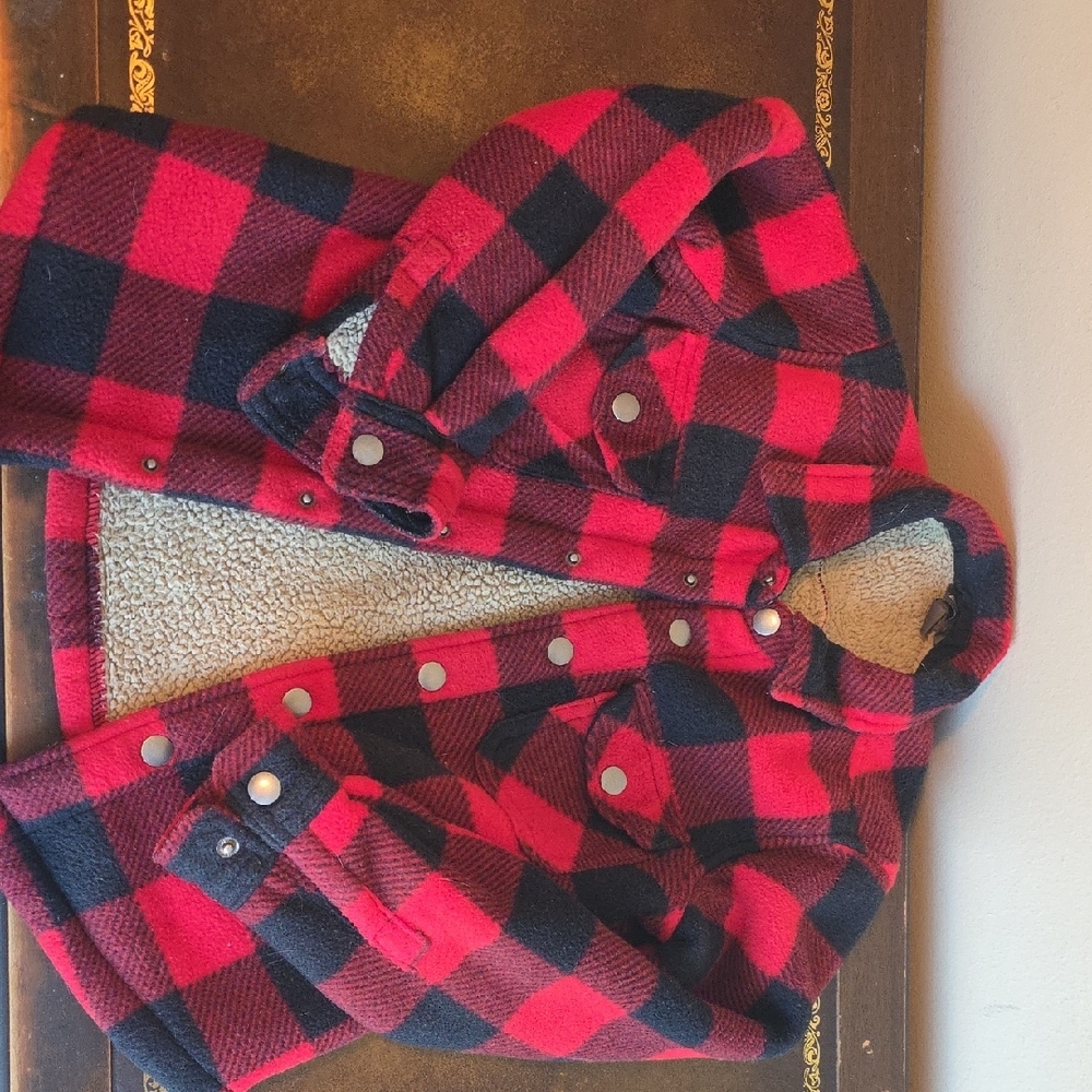 Kids Red and Black Plaid Shirt